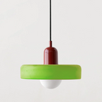 Lámpara colgante de vidrio Liora Bauhaus con ajuste de altura
