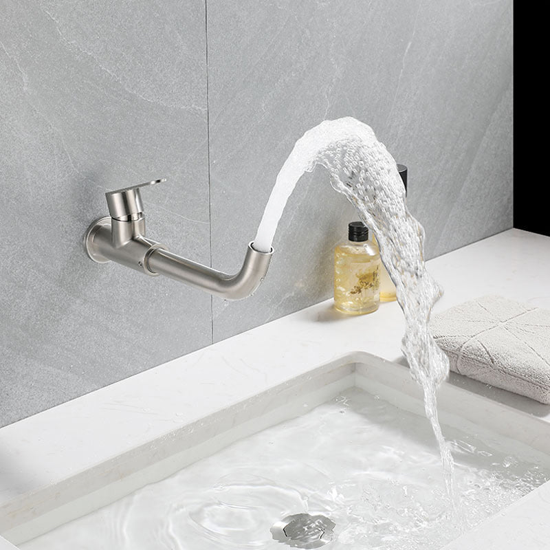 Modern Style Wall Mounted Single Lever Faucet for the Bathroom