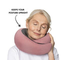 Memory Foam Travel Neck Pillow for Long Flights, Road Trips and Everyday Commutes