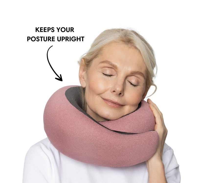 Memory Foam Travel Neck Pillow for Long Flights, Road Trips and Everyday Commutes