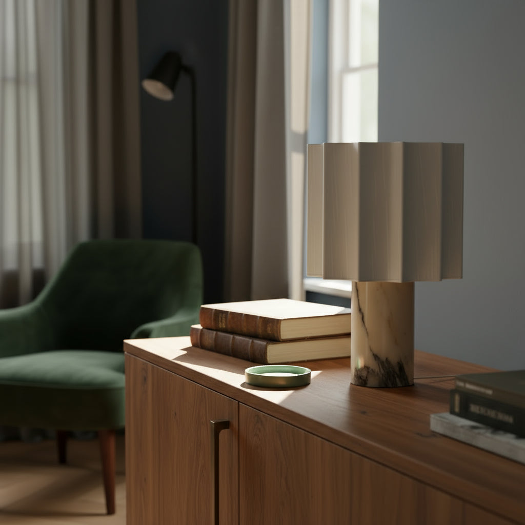 Modern márvány asztali lámpa elegáns díszvilágításhoz