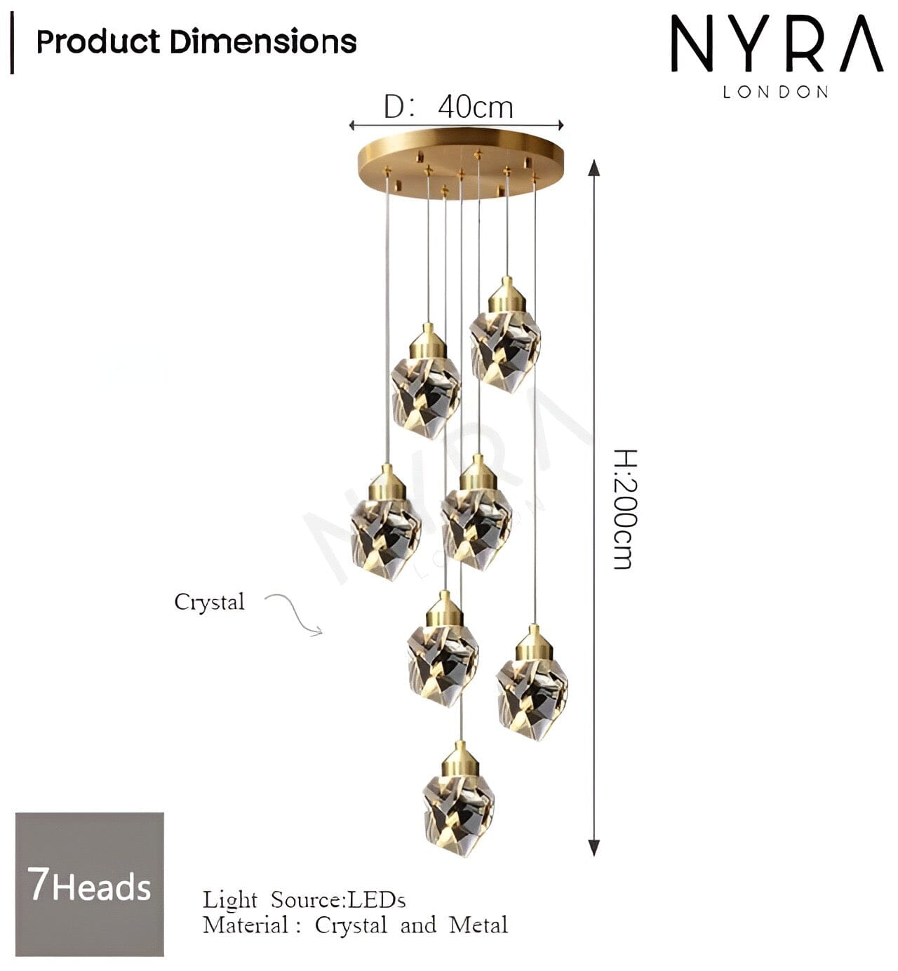 Liora | Lampu Gantung Kristal