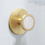Polished Brass Bathroom Accessory Set Marble Bathroom Hardware
