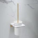 Polished Brass Bathroom Accessory Set Marble Bathroom Hardware