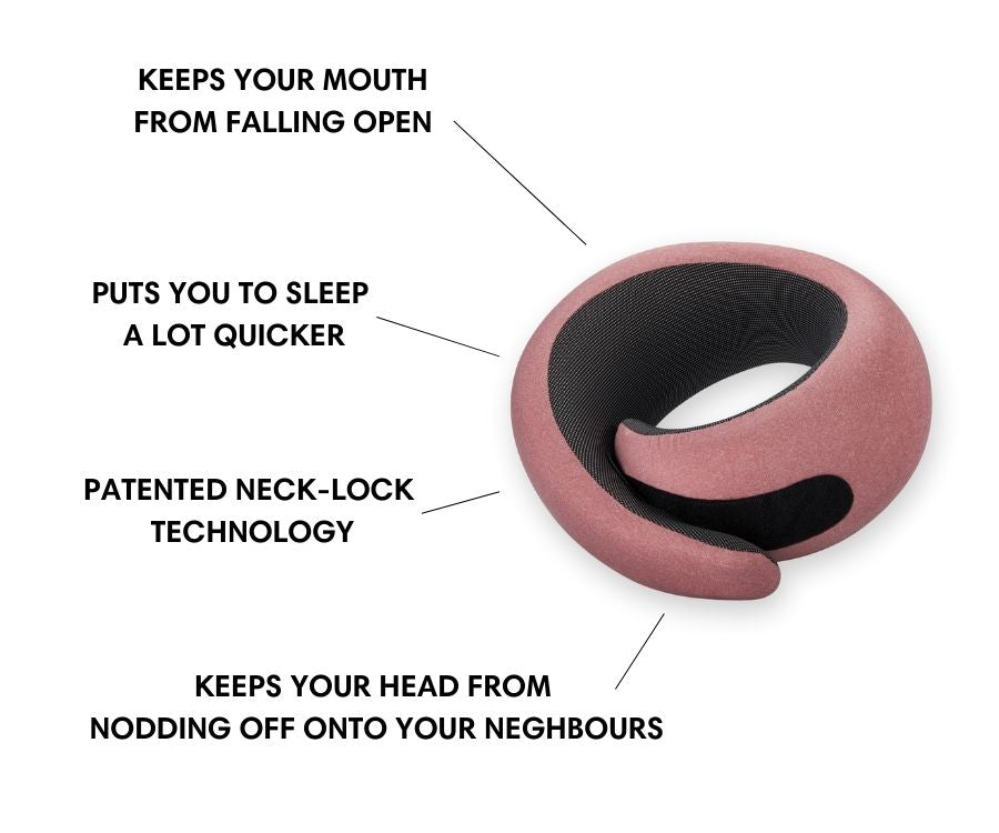 Memory Foam Travel Neck Pillow for Long Flights, Road Trips and Everyday Commutes