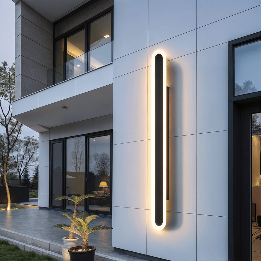 Lampu Jalur Dinding LED Luar Hitam Ravelle