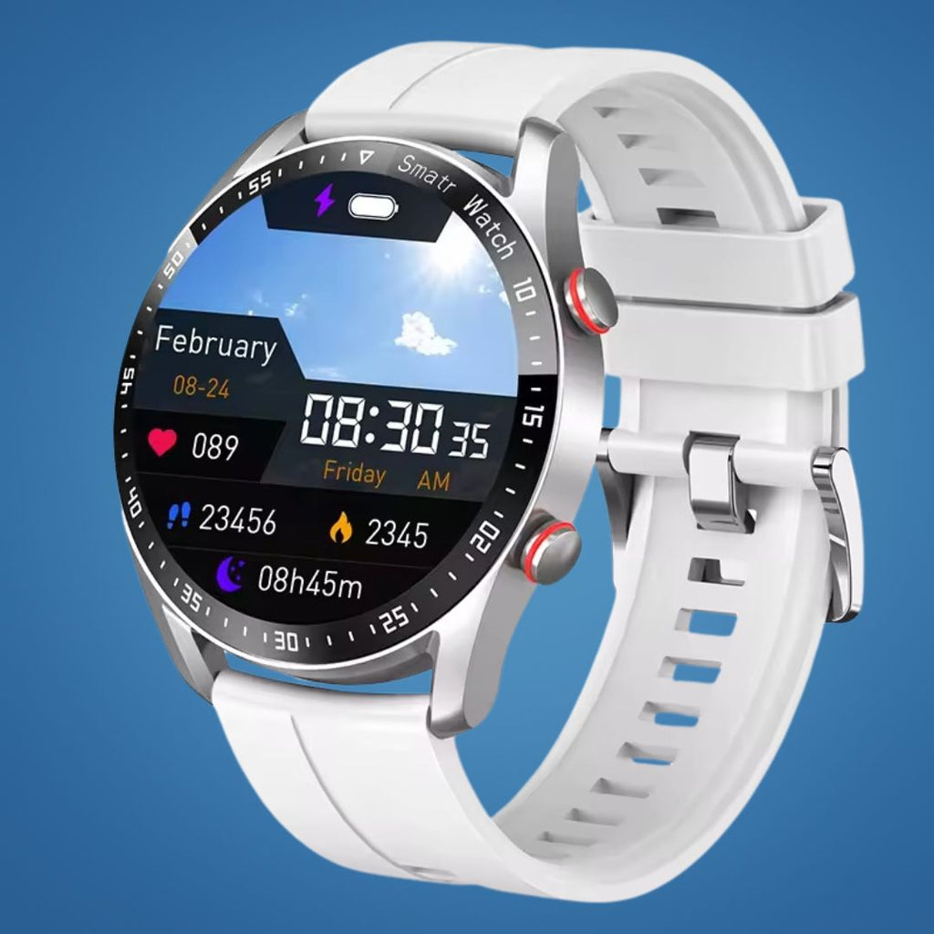 FitTrack | Non-Invasive Fitness Smart Watch - Tracks Physical Activity - Heart Rate - Sleep - Workout - GPS Notifications - Water Resistant