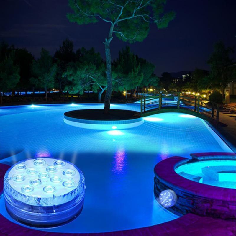 Lumină LED controlată de la distanță pentru piscine, cu ventuză magnetică impermeabilă pentru utilizare în aer liber