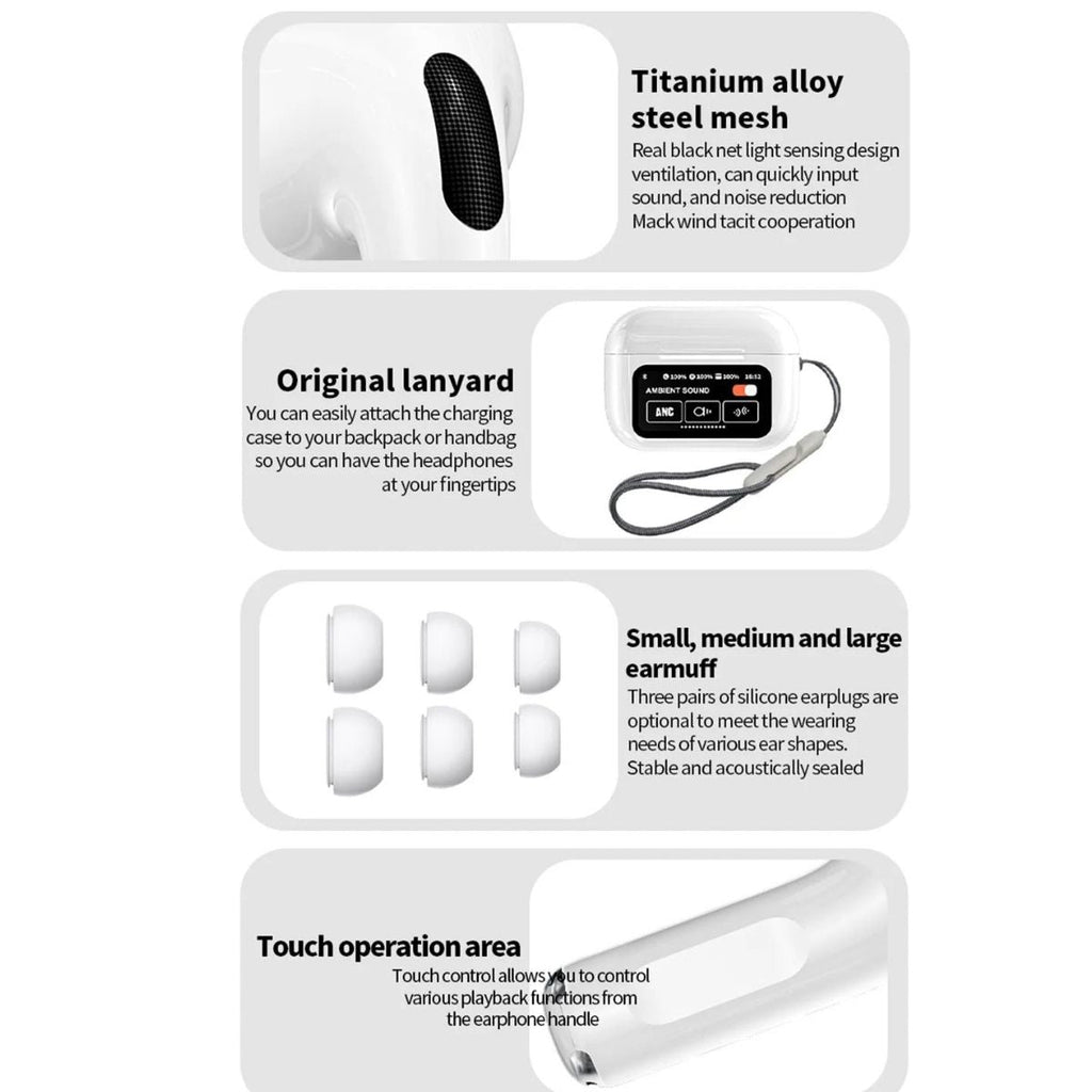 AeroVibe Touchscreen-Ohrhörer mit aktiver Geräuschunterdrückung | Petprovac