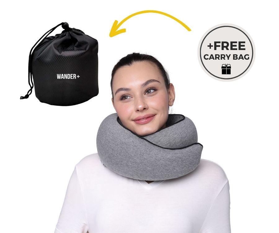 Memory Foam Travel Neck Pillow for Long Flights, Road Trips and Everyday Commutes