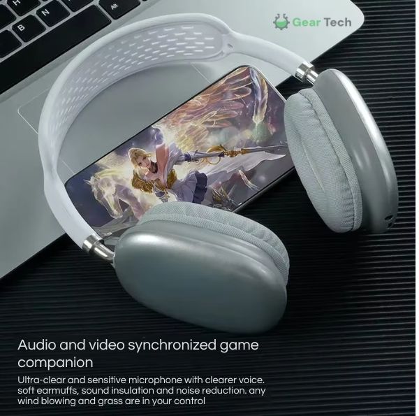 Fon Kepala Bluetooth Solara Pro, Pembatalan Bunyi, 40 Jam