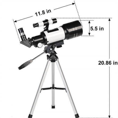 Telescopio portatile Moonwatcher con zoom 150x e treppiede