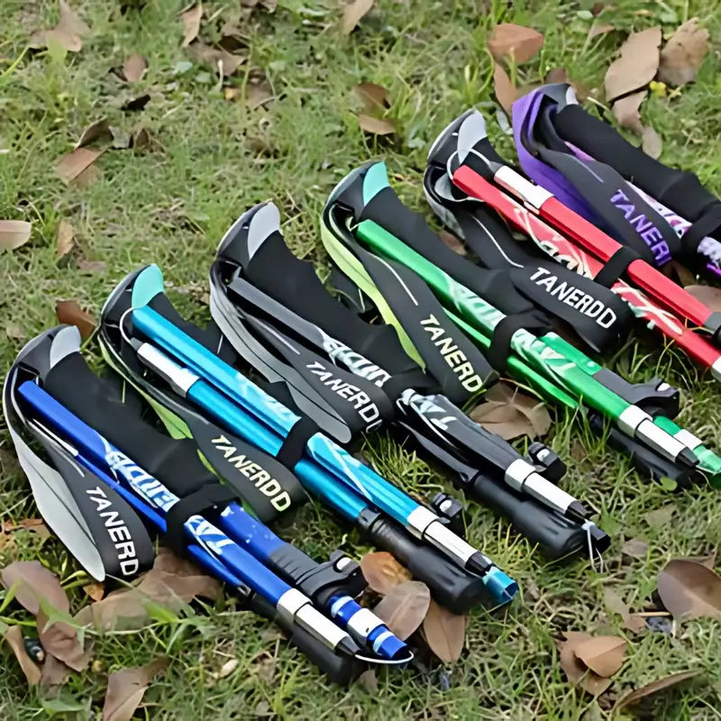 Kirrea Justerbar Sammenklappelig Aluminium Vandrestav til Vandring