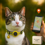 Collare GPS per Gatti Riflettente a Rilascio Rapido per Visibilità