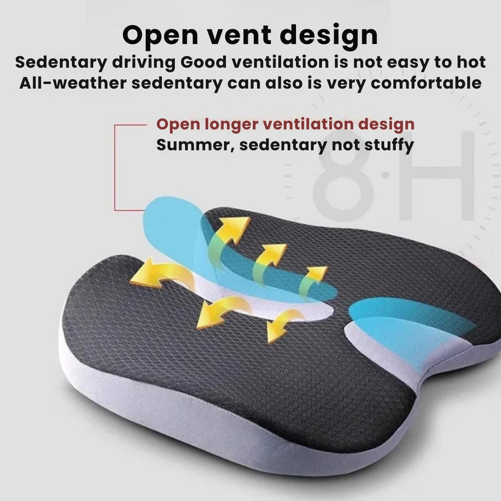 Ergonomisk bilsædehynde med skridsikker støtte til biler