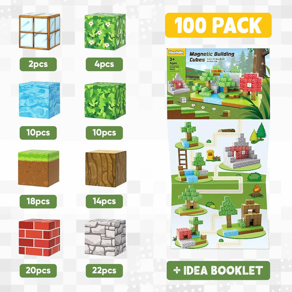 Set di Blocchi Magnetici STEM per Bambini Kit di Apprendimento Creativo