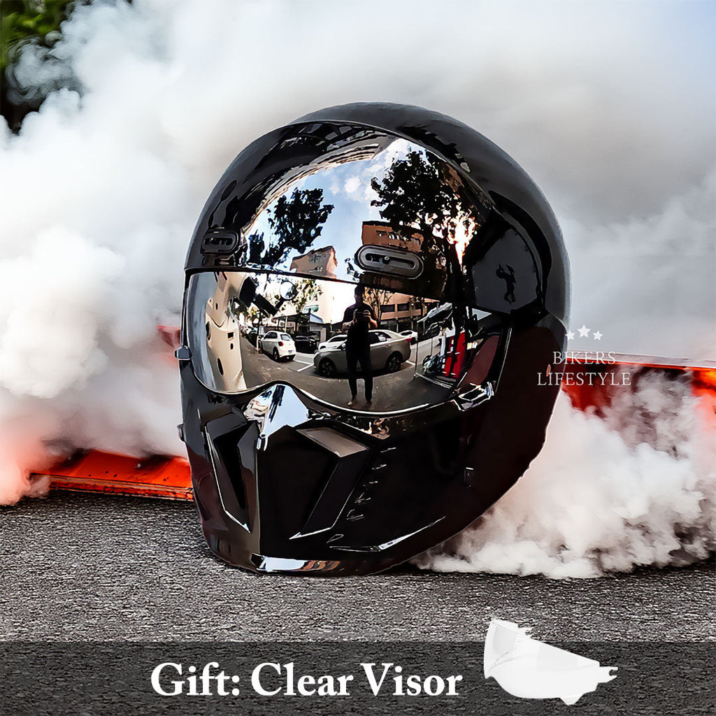 Kask Motocyklowy Retro z Przyciemnianą Przyłbicą Przeciwmgielną dla Kierowców Wszędzie