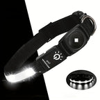 Collar impermeable LED LumaPaw con ranura para rastreador para perros