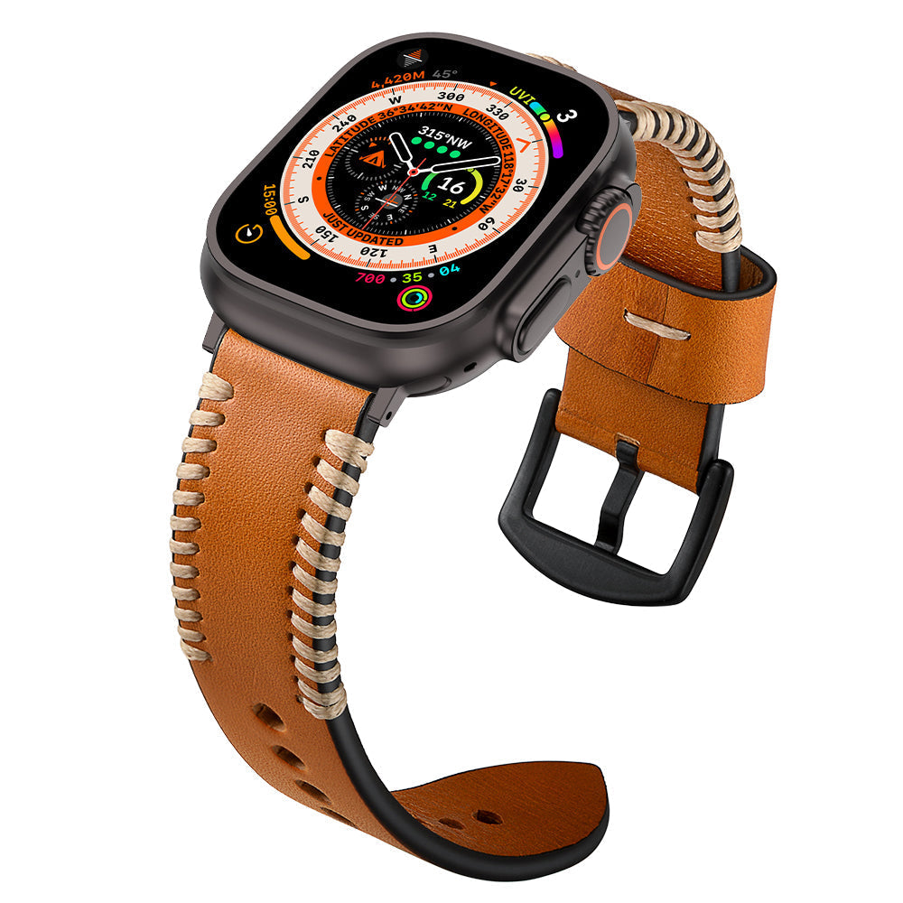 Hand-Sewn Leather Band for Apple Watch
