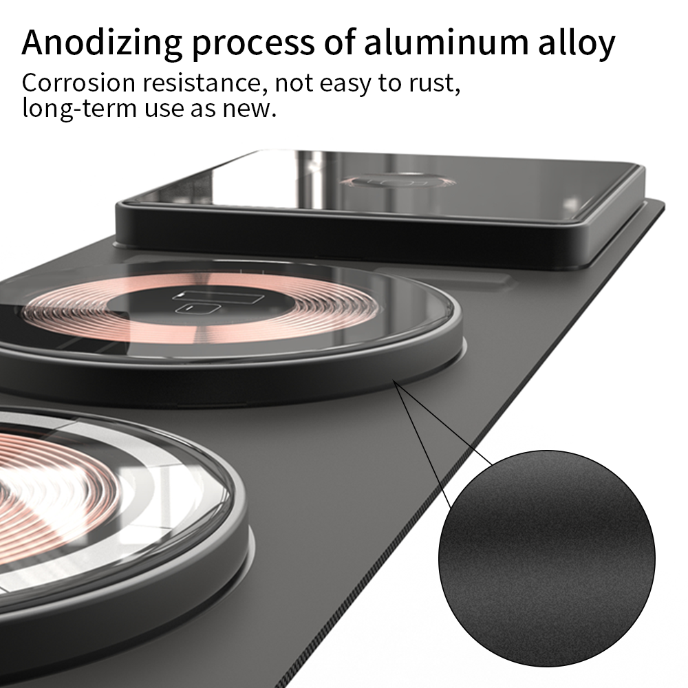 Nivio | 3-in-1 ファブリック収納＆ワイヤレス電話充電器