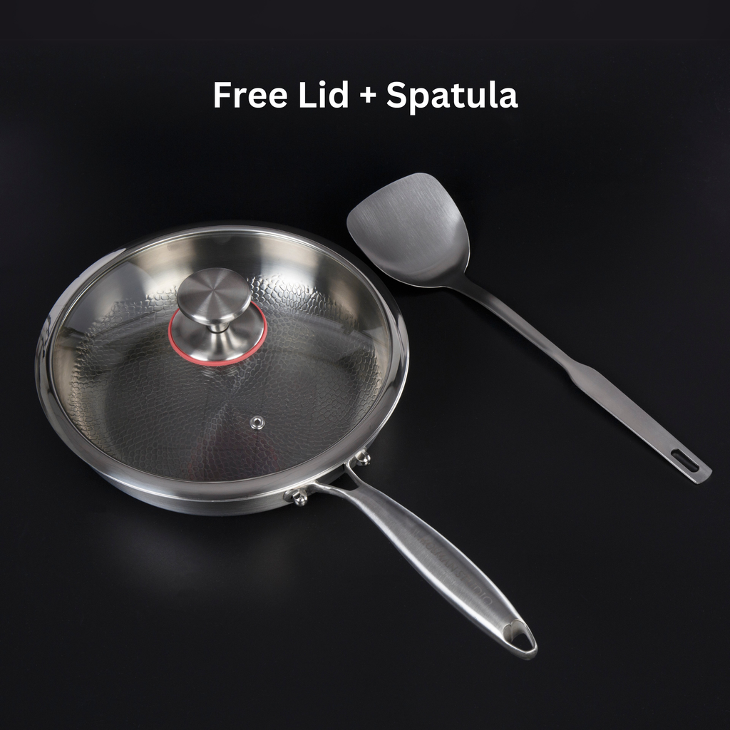 Kuali Menggoreng Nonstick Dalaman Titanium Tulen NovaTi Tiada Salutan Memasak Selamat