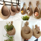 Boho ručně tkaný závěsný koš pro ekologický životní styl a rustikální dekoraci