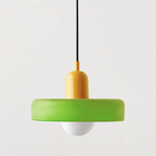 Lámpara colgante de vidrio Liora Bauhaus con ajuste de altura