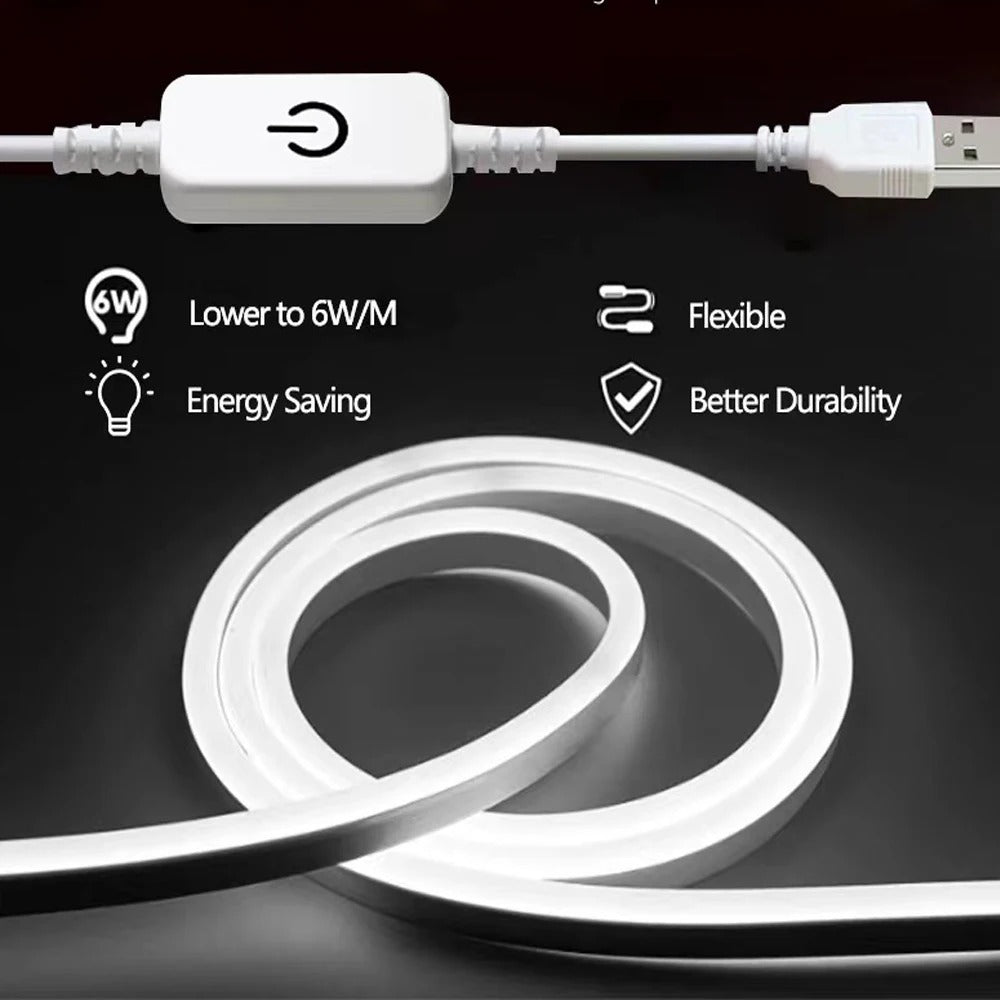 LumoBeam | USB-kosketusanturi valonauha liimalla