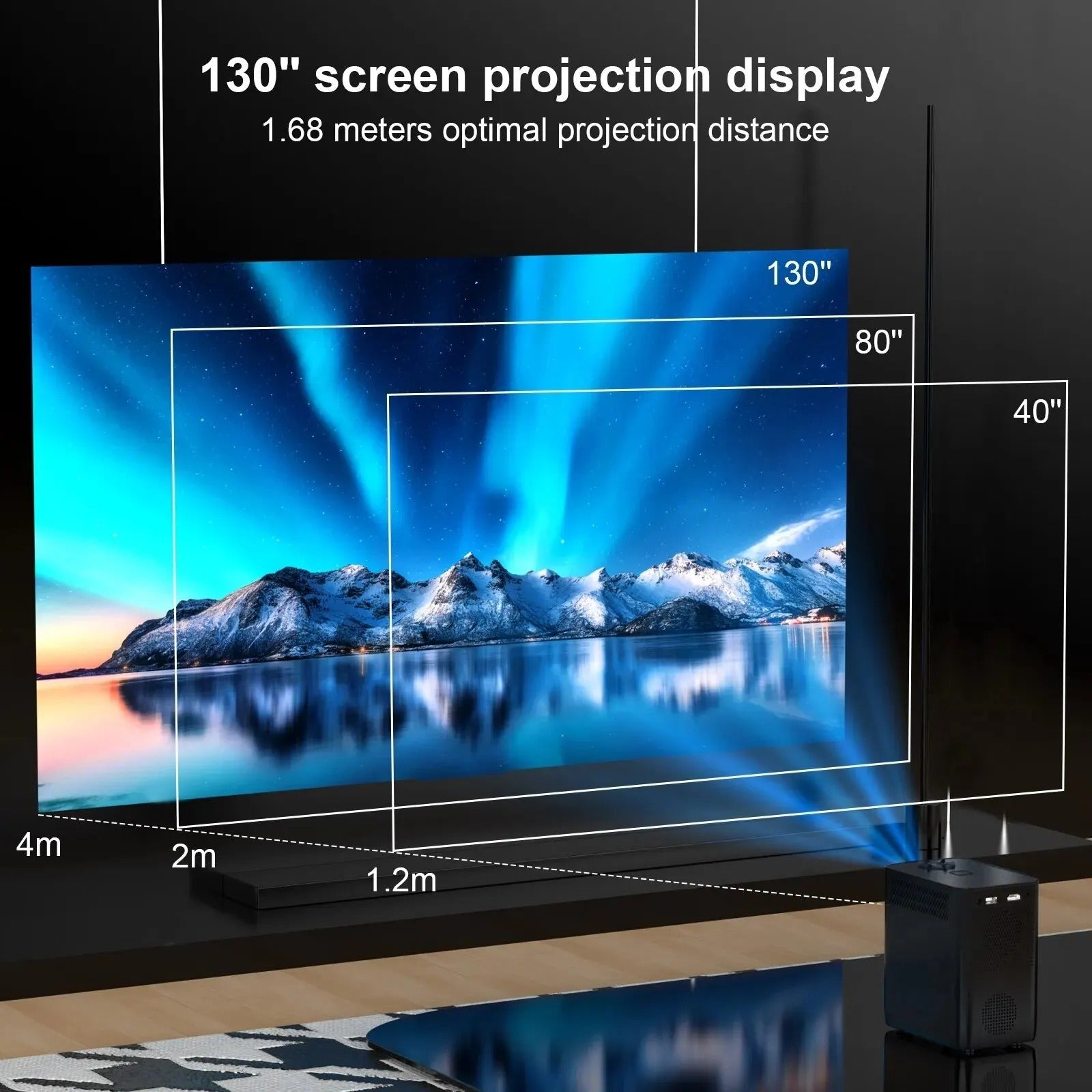 Přenosný 4K WiFi projektor s Androidem pro domácí kino