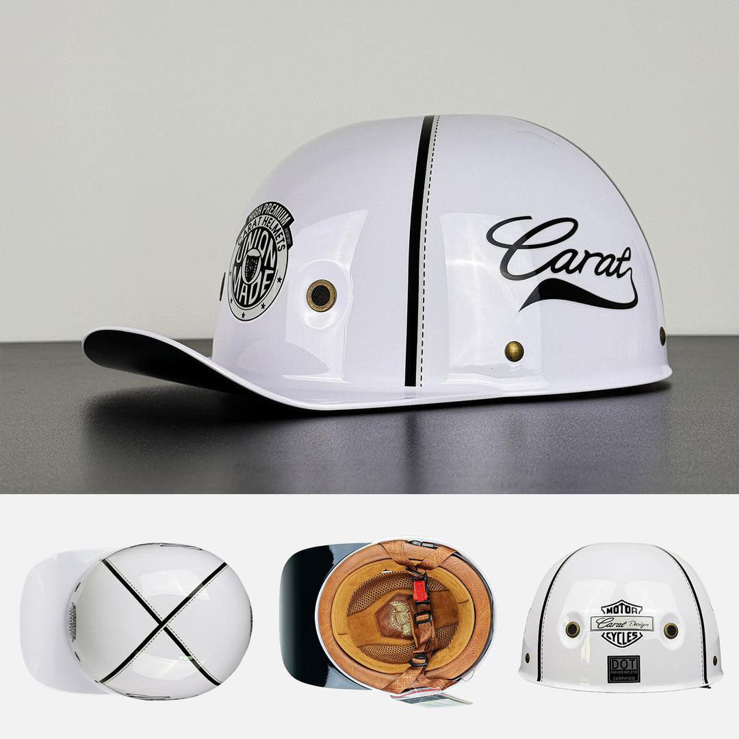 Moto baseballpetstijl helm met DOT- en ECE-certificering