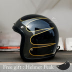 Vintage Helmet With Low-Profile Design For Riders, DOT And ECE Certified