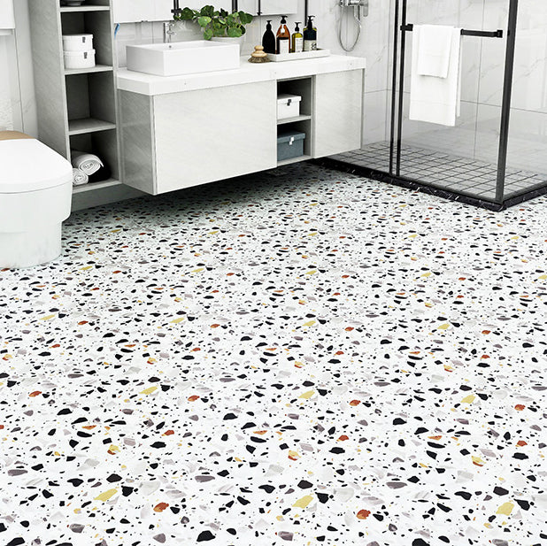 Smooth PVC Floor Covering Peel and Stick Waterproof Square Vinyl Flooring