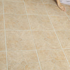 Smooth PVC Floor Covering Peel and Stick Waterproof Square Vinyl Flooring
