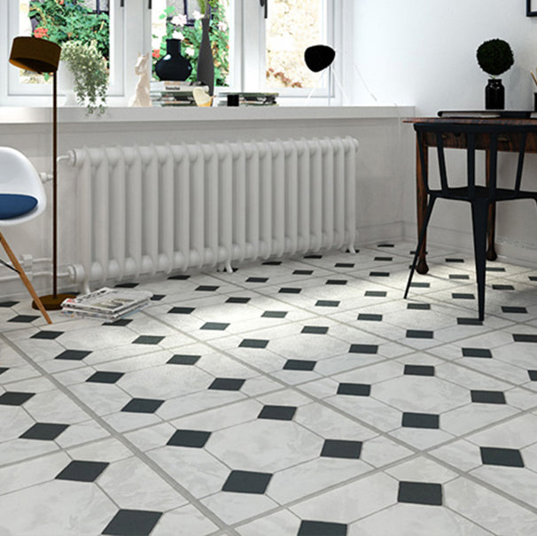 Smooth PVC Floor Covering Peel and Stick Waterproof Square Vinyl Flooring