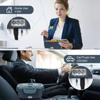 Portable Dual-Compartment Electric Lunch Box With Car and Home Power Plug