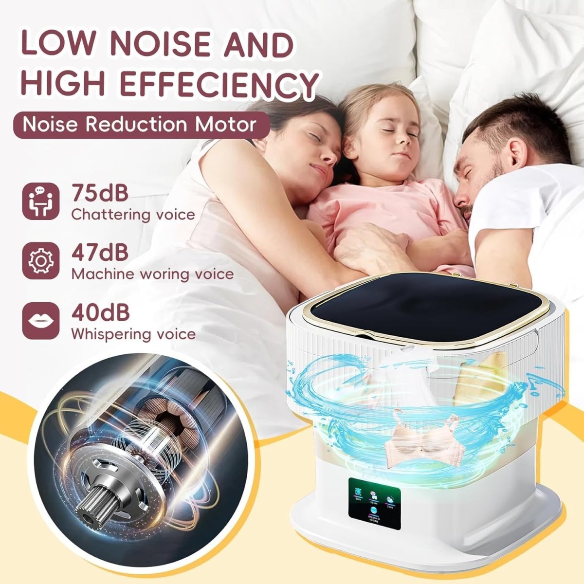 Intelligent Foldable 11L Mini Washing Machine for Travel and Small Households