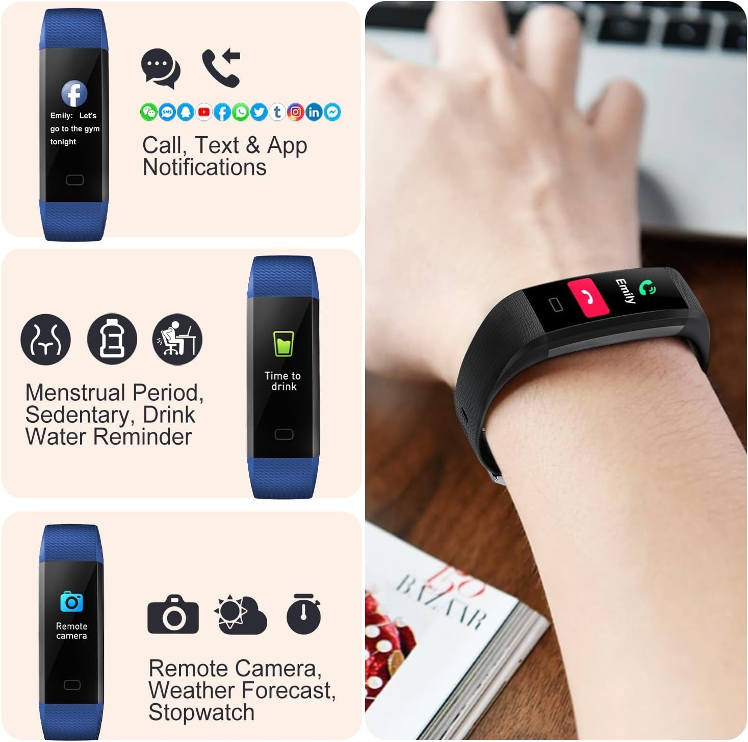 Luma Smartwatch Waterdicht BP Hartslag Slaaptracker