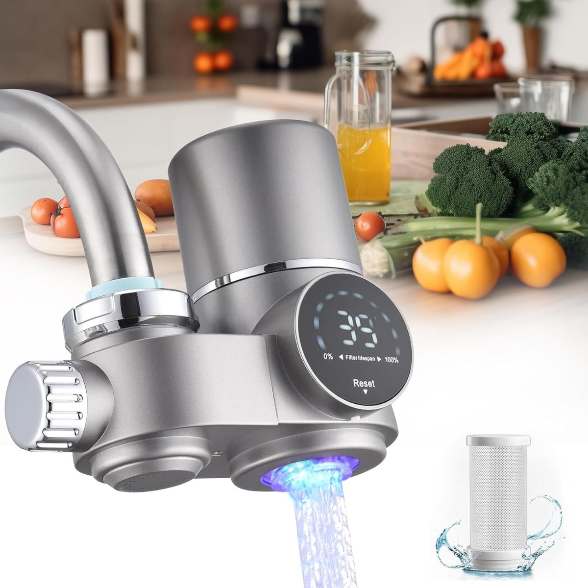 Penapis Air Paip LED ClearView Dengan Paparan untuk Air Paip yang Lebih Bersih