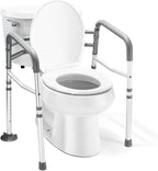 調節可能なサポート付き高齢者用グリップガードトイレレール