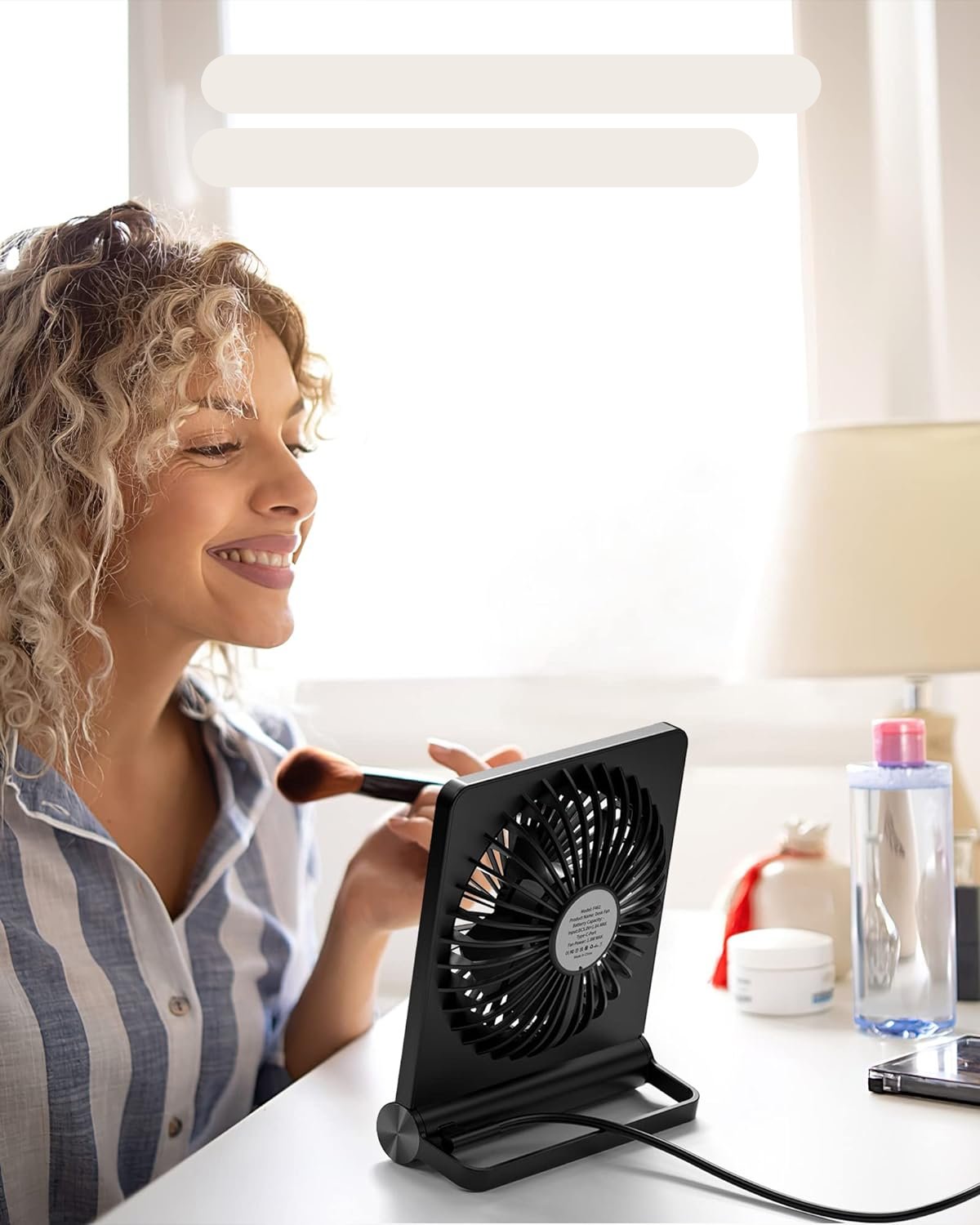 BreezeQuiet Kompaktní stolní ventilátor s ultra tichým provozem pro klidnou kancelář a ložnici