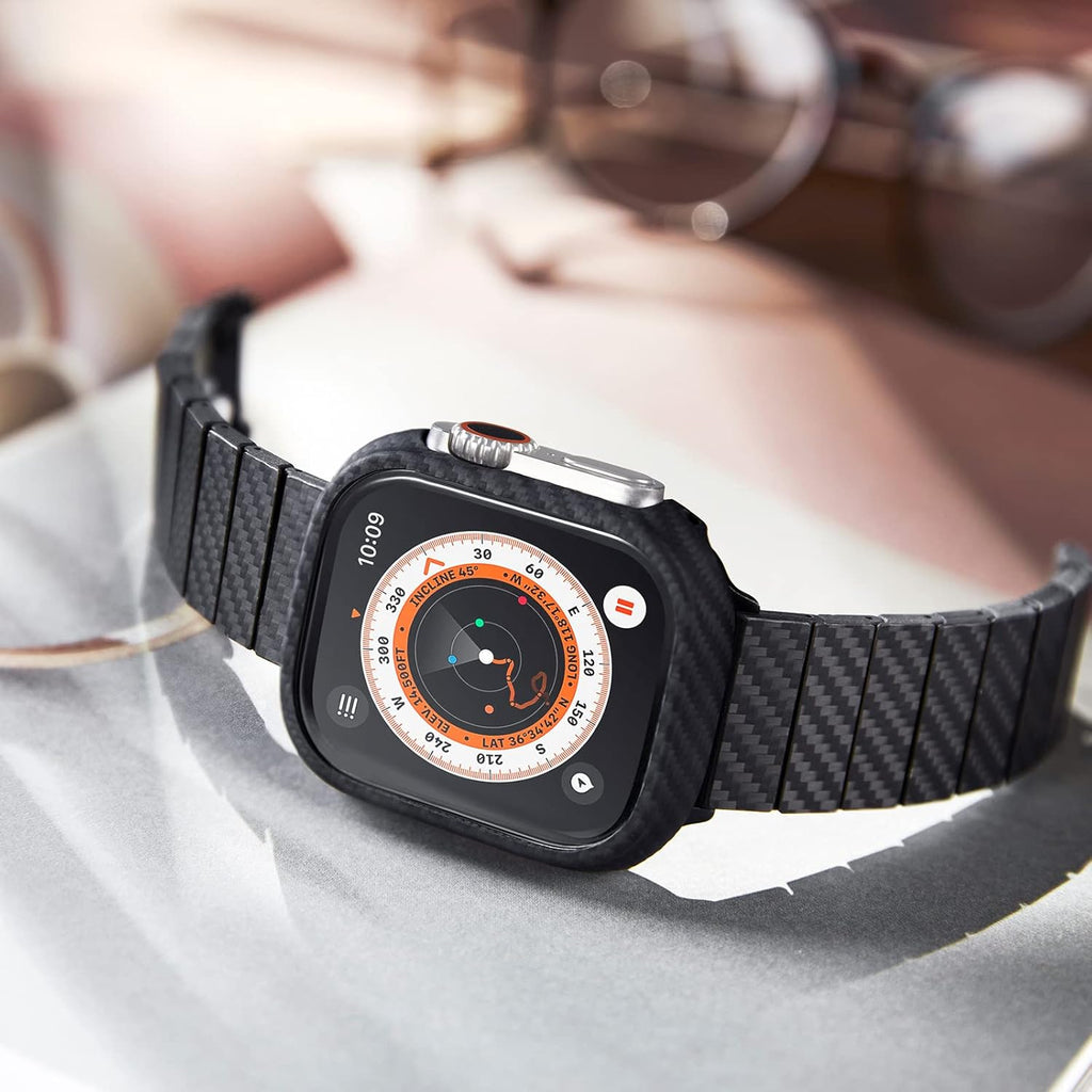 Kirrea Carbon Fiber Smartwatch-band met slanke aramidevezel beschermhoes