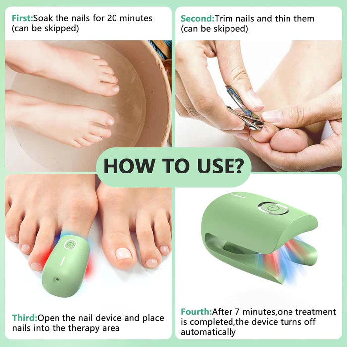 Laser Nail Care System With Triple Wavelength For Toenails And Fingernails