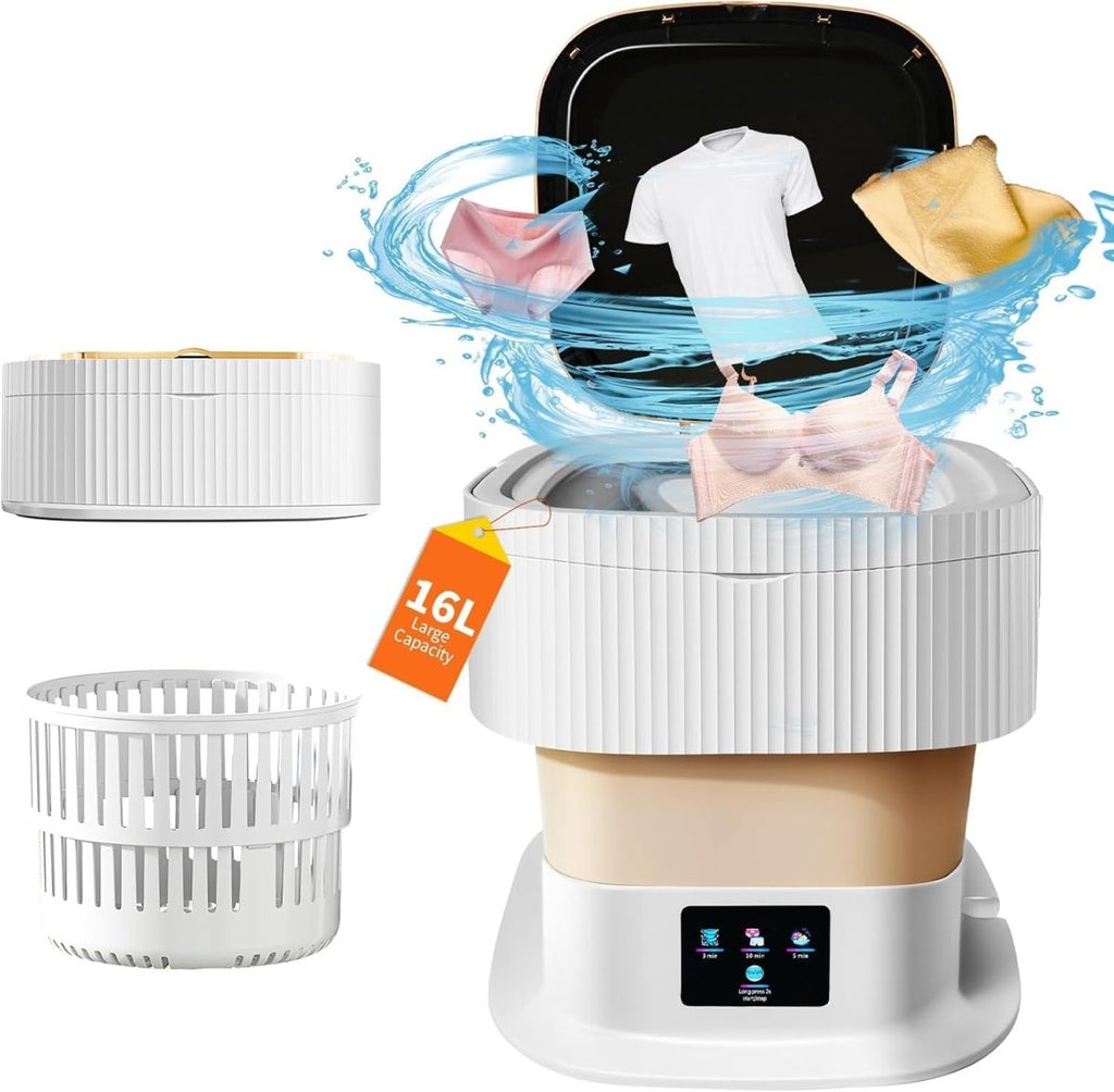 Intelligent Foldable 11L Mini Washing Machine for Travel and Small Households