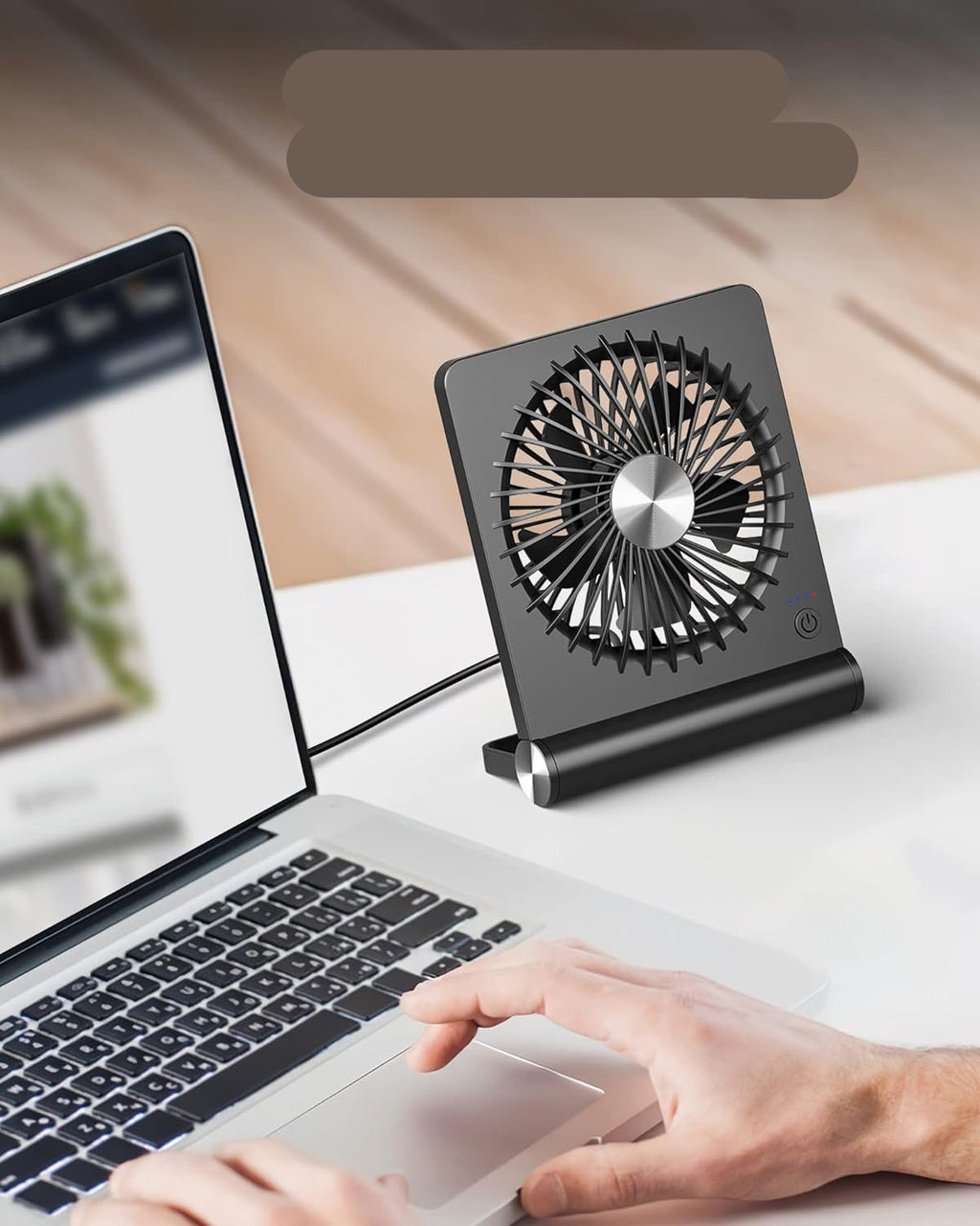 BreezeQuiet Kompaktní stolní ventilátor s ultra tichým provozem pro klidnou kancelář a ložnici