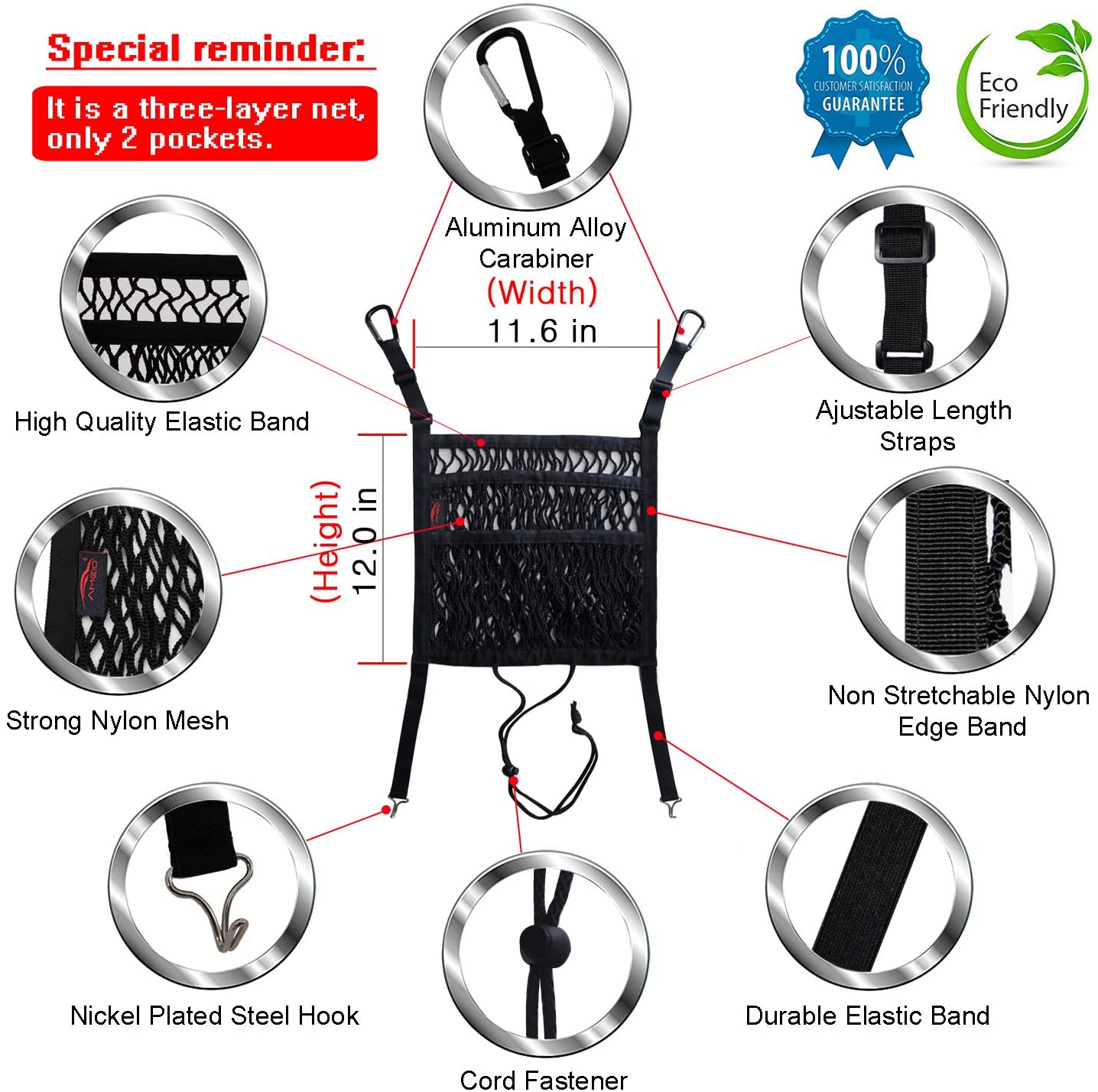 3-Layer Car Net Organizer
