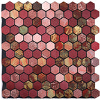 Modern Tile-Peel & Stick Metal Mosaic Tile Hexagon Peel & Stick Subway Tile