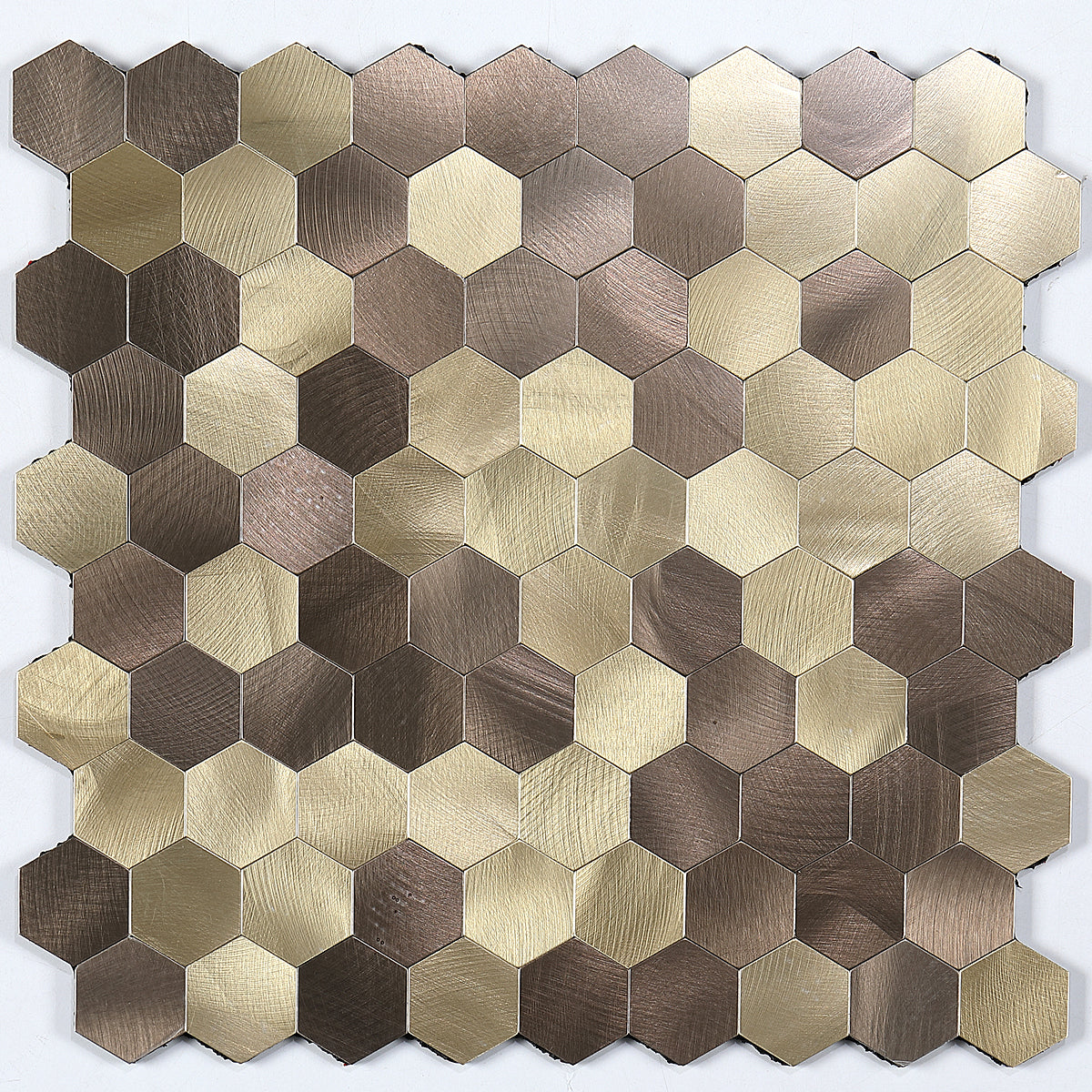 Modern Tile-Peel & Stick Metal Mosaic Tile Hexagon Peel & Stick Subway Tile