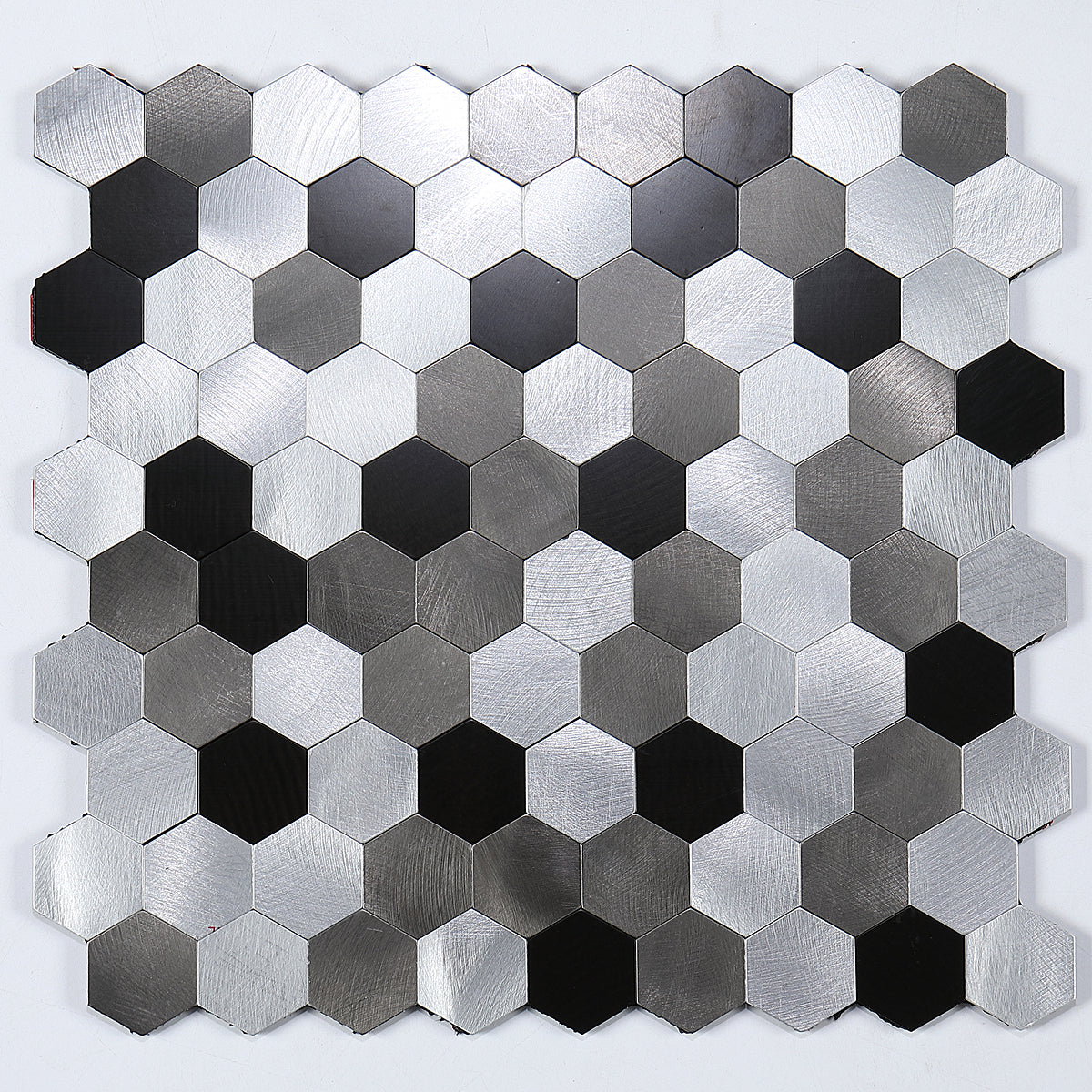 Modern Tile-Peel & Stick Metal Mosaic Tile Hexagon Peel & Stick Subway Tile