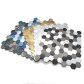 Modern Tile-Peel & Stick Metal Mosaic Tile Hexagon Peel & Stick Subway Tile