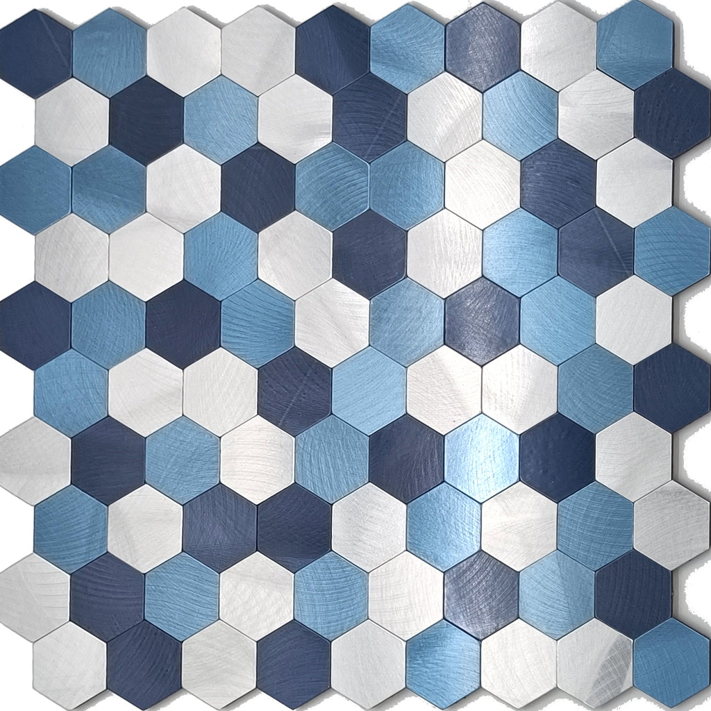 Modern Tile-Peel & Stick Metal Mosaic Tile Hexagon Peel & Stick Subway Tile